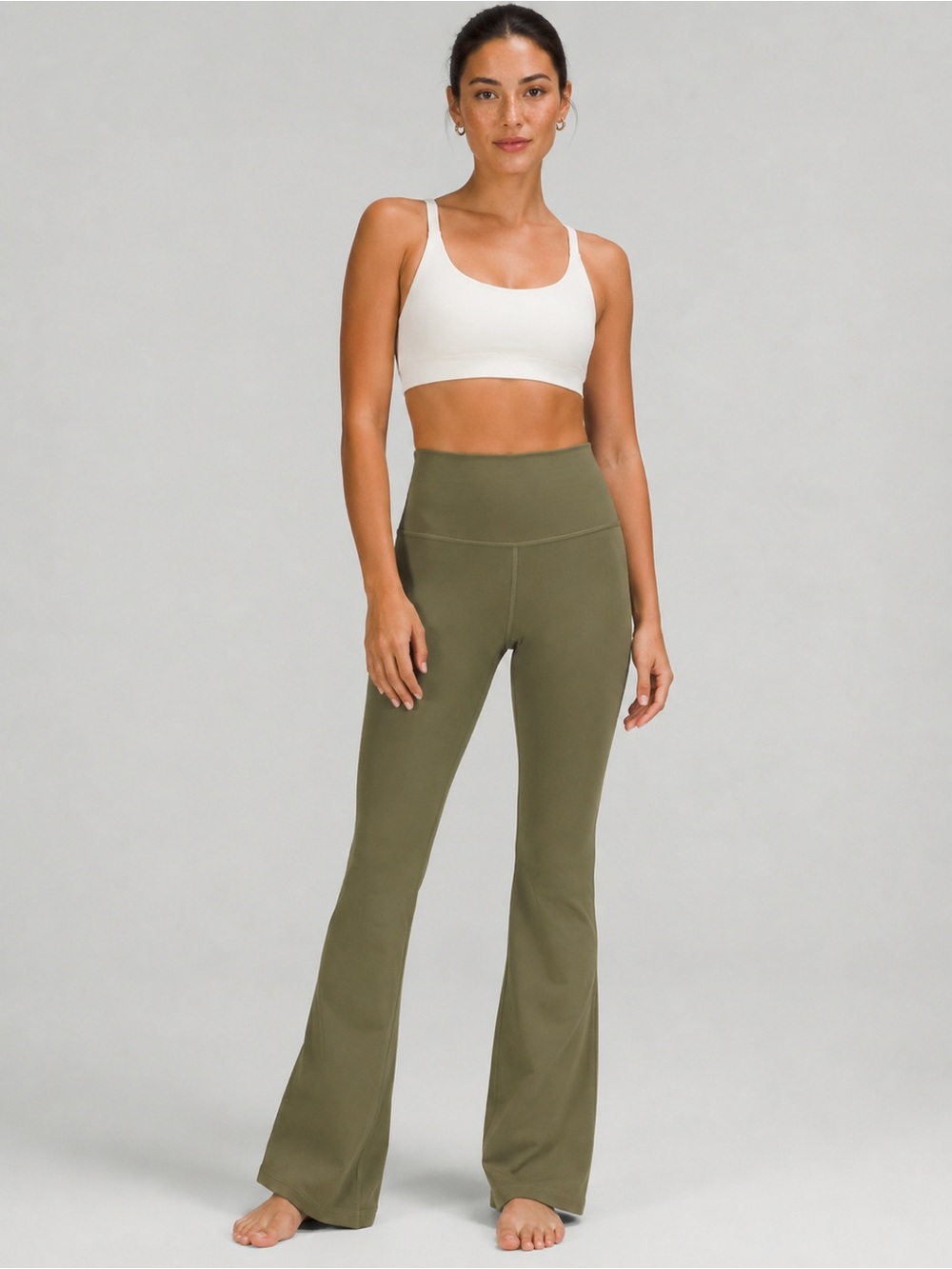 lululemon athletica High-Rise Flare Leggings in Olive Green